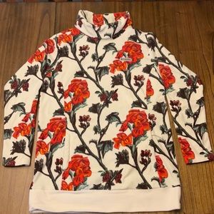 Columbia Botanical Print Fleece Sweatshirt, tunic length